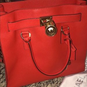 Large MK Leather Hamilton Bag